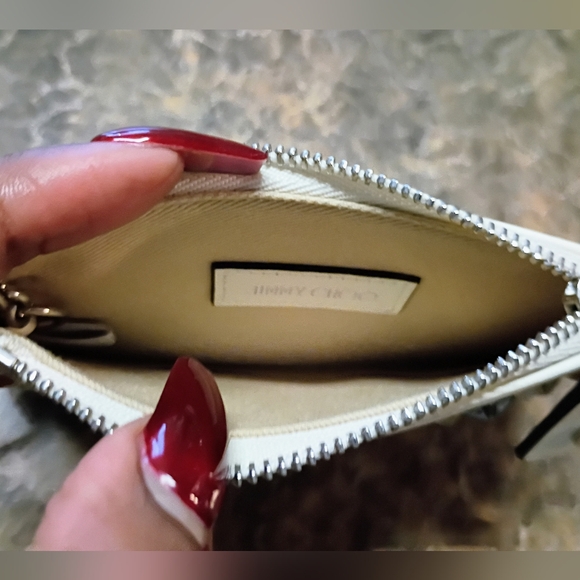 Jimmy Choo Nancy Star-Studded Coin Case & Key Holder🤍 - Picture 6 of 7